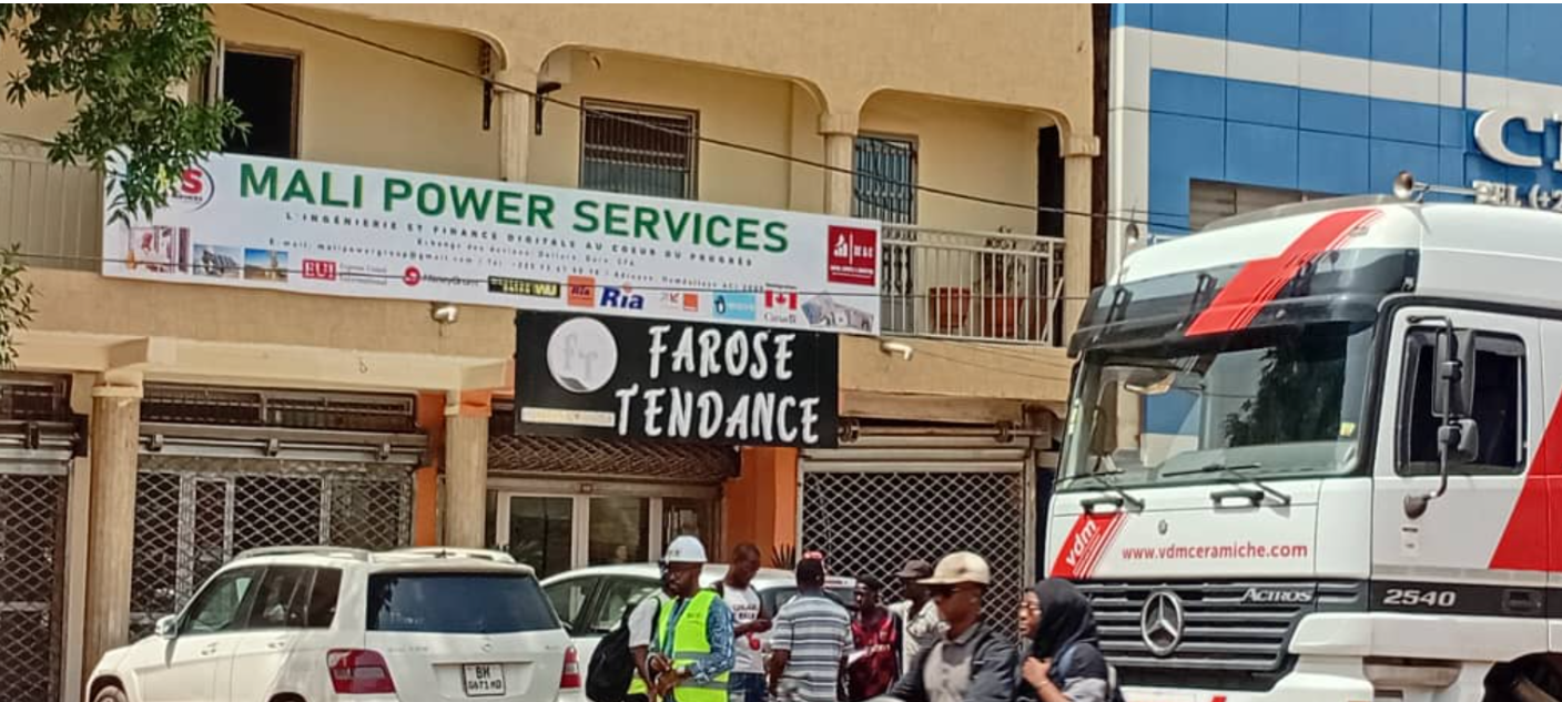 Devanture des bureaux Mali Power Services à Hamdallaye ACI 2000, Bamako